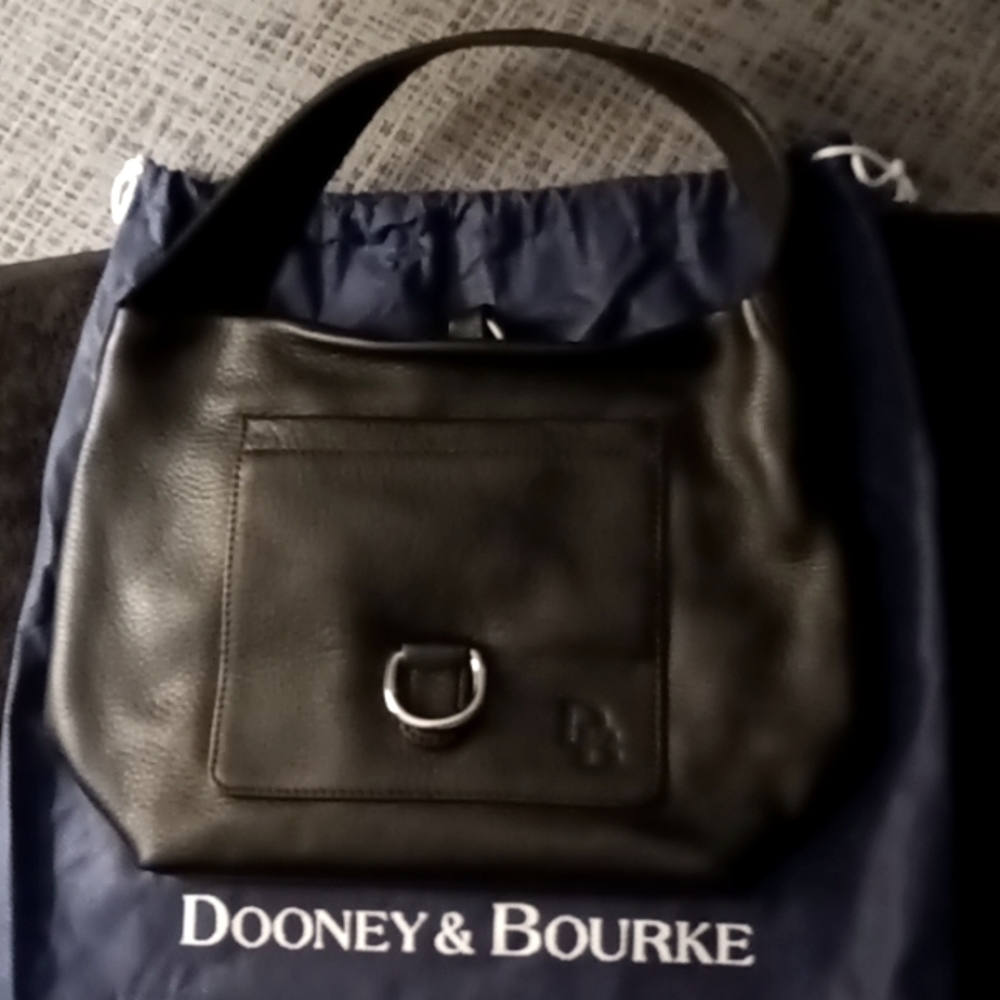 Dooney and Bourke black leather hobo purse